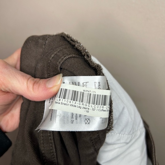 Quince Women Bella Stretch Wide Leg Jeans Coffee Bean Brown 28 - Picture 8 of 8